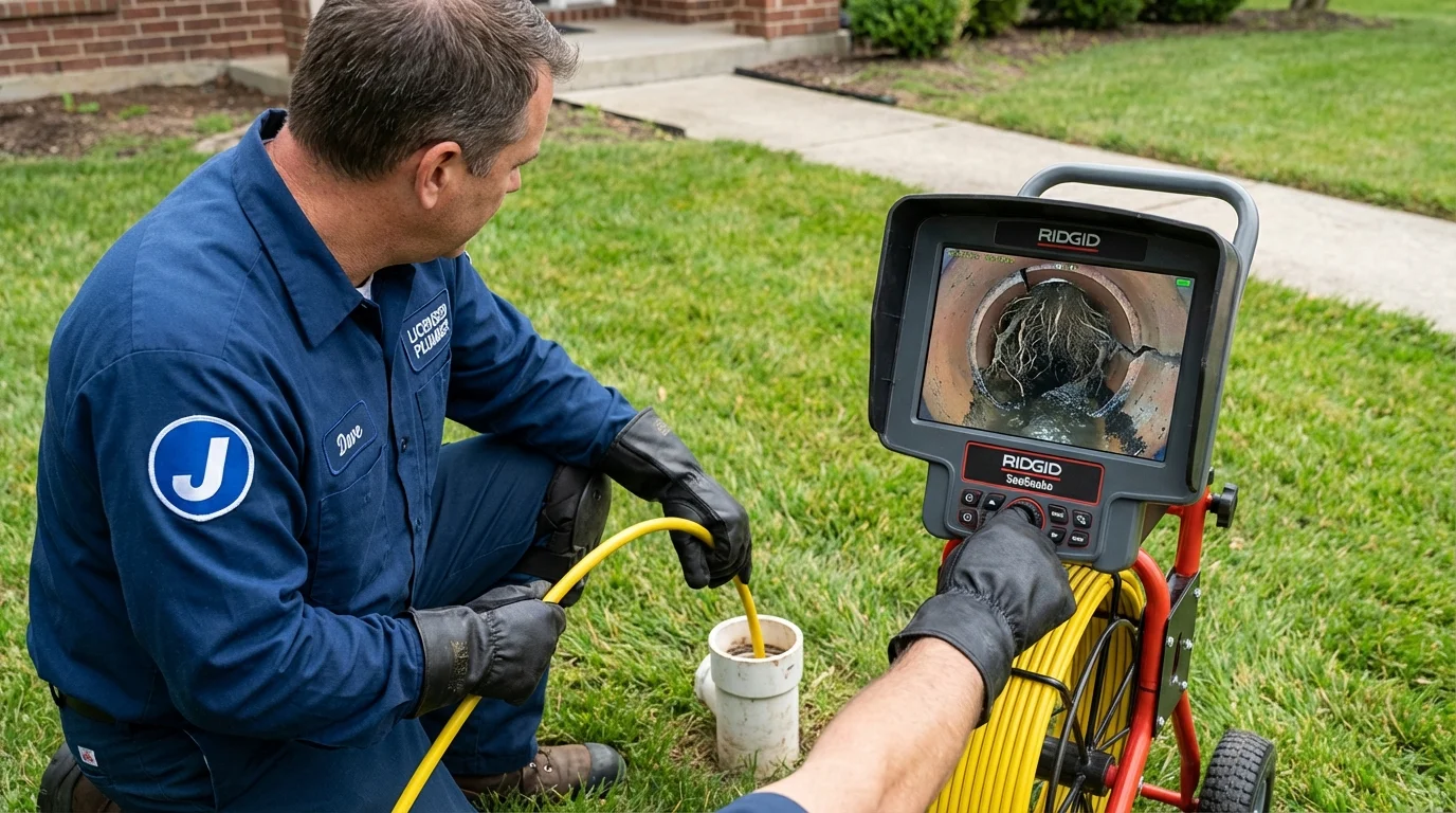 Sewer camera inspection being performed by Johns Plumbing LLC in New Milford